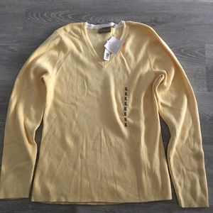 Yellow v-neck sweater